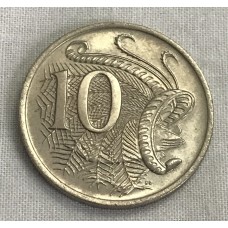 AUSTRALIA 1982 . TEN 10 CENTS COIN . LYREBIRD